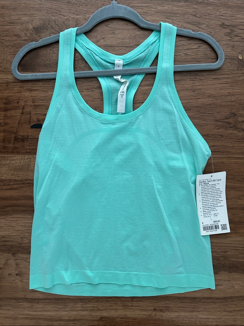lululemon athletica Mint Green Racerback Tank Top